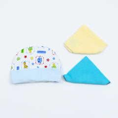 New Born Baby Cap and Face Towel Set