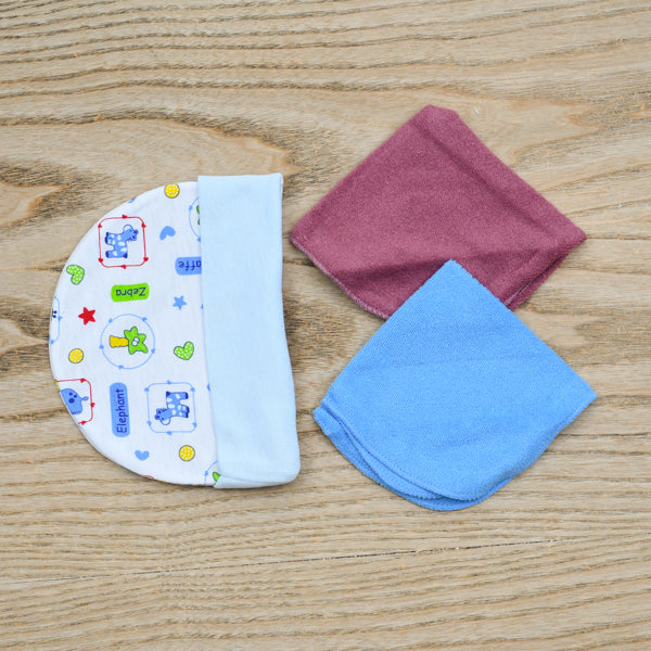 New Born Baby Cap and Face Towel Set