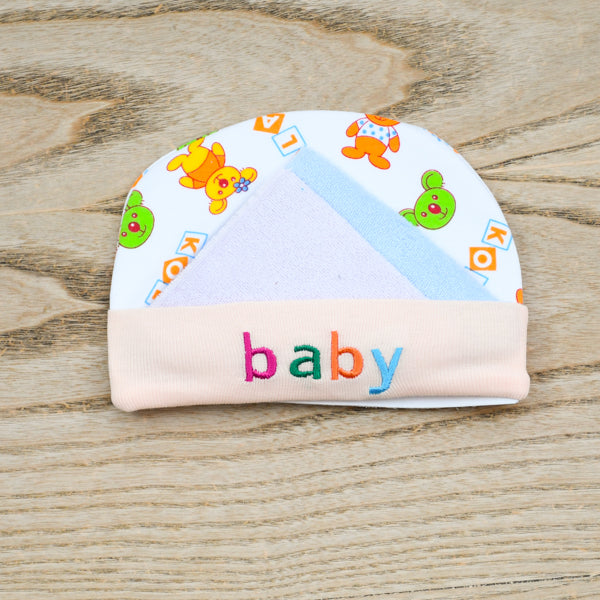 New Born Baby Cap and Face Towel Set