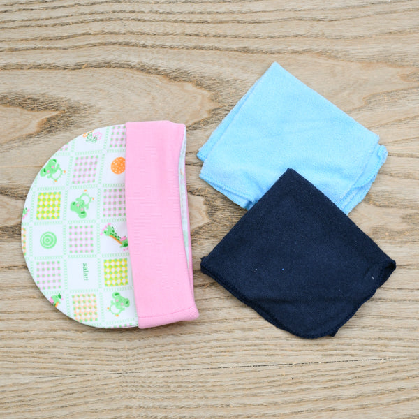 New Born Baby Cap and Face Towel Set