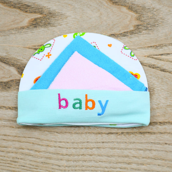 New Born Baby Cap and Face Towel Set