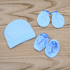 New Born Baby I love Dad Cap Botties and Mitten Set