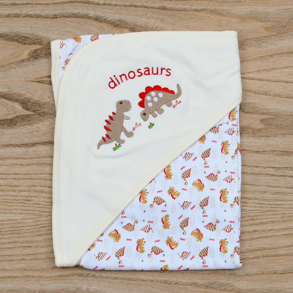 Little Home Dinosaurs Baby Hooded Wrapping Sheet