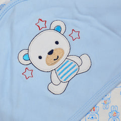 Little Home Teddy Bear Baby Hooded Wrapping Sheet