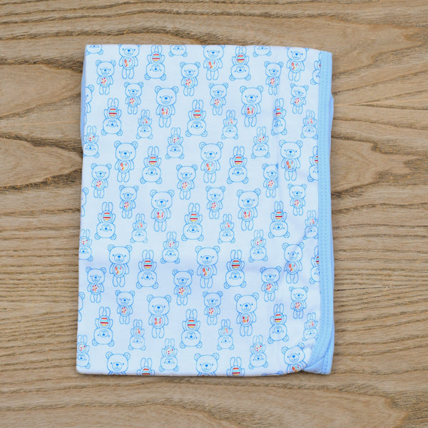 Little Home Teddy Bear Baby Hooded Wrapping Sheet