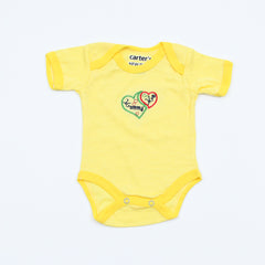 Embroidered Pattern Plain Baby Boy Baby Girl Short Sleeves 100% Cotton Body Suit