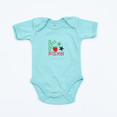 Embroidered Pattern Plain Baby Boy Baby Girl Short Sleeves 100% Cotton Body Suit