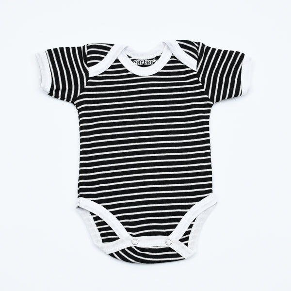 Stripes Style Baby Boy Baby Girl Short Sleeves 100% Cotton Body Suit