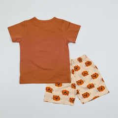 Boys Premium Quality 100% Cotton Shirt Shorts Set