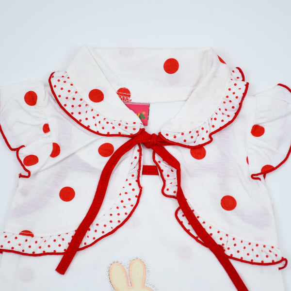 Little Bunny Polka Dots Baby Girls 2-Piece Shirt with Skirt Set