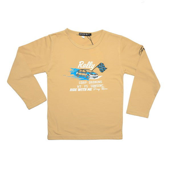 Rally Full Sleeves Collar Neck Boys T-Shirt