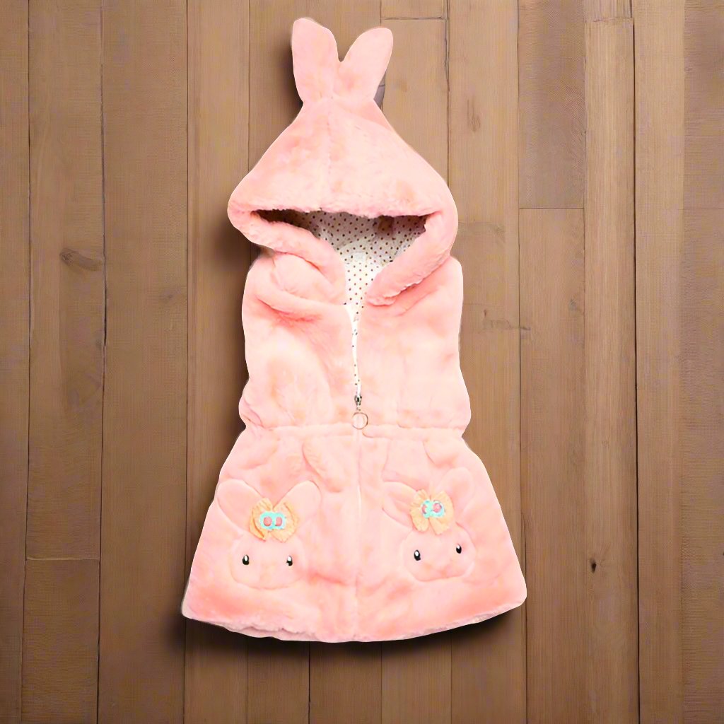 Girl Faux Fur Jacket with Hood