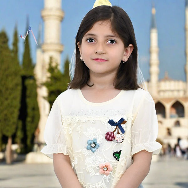 Girls Floral Embroidered Top/Kurti