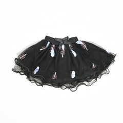 Fancy Embroidered Mesh Girls Skirts