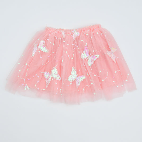 Fancy Sequin Mesh Girls Skirt