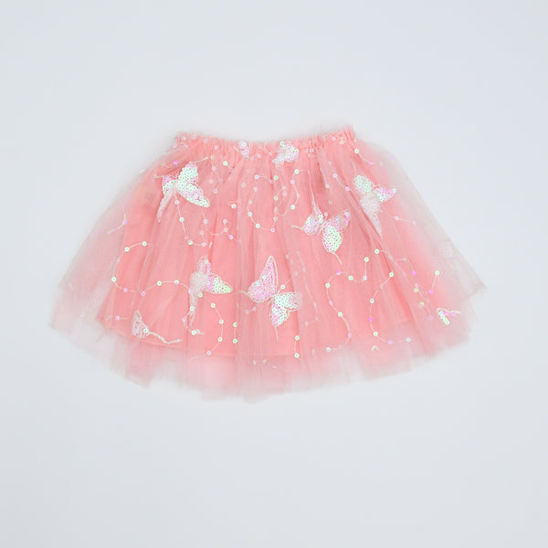 Fancy Sequin Mesh Girls Skirt