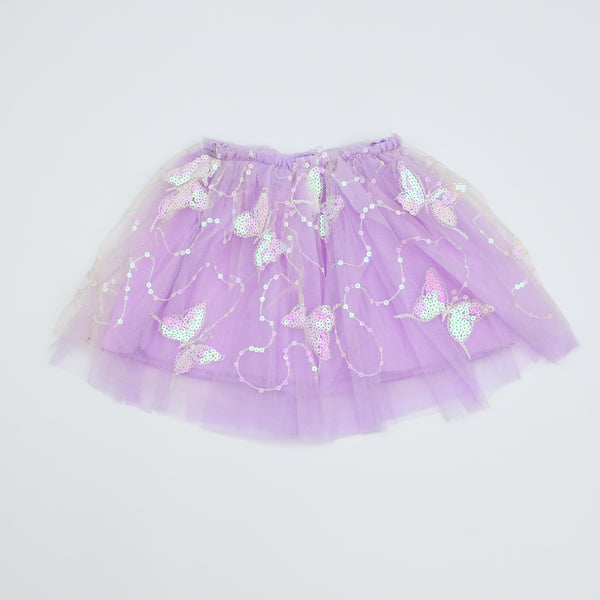 Fancy Sequin Mesh Girls Skirt