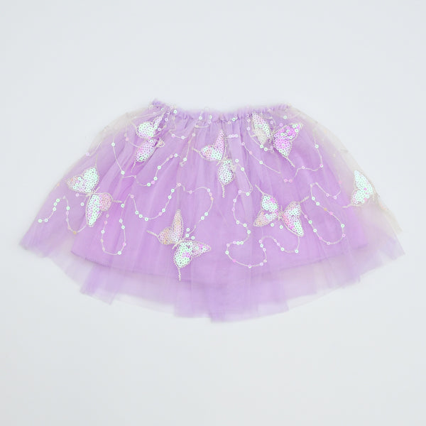 Fancy Sequin Mesh Girls Skirt