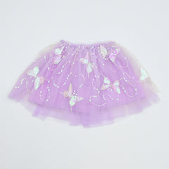 Fancy Sequin Mesh Girls Skirt