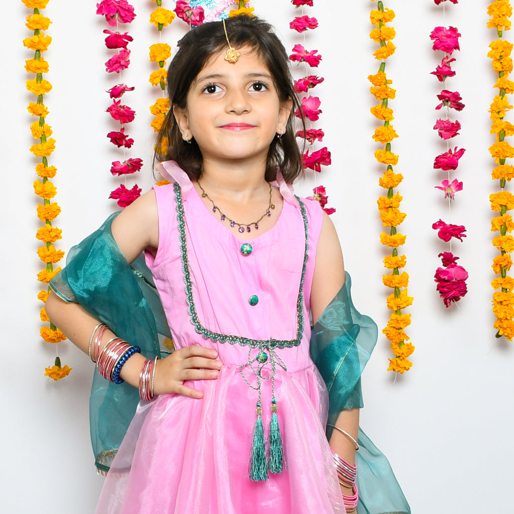 Girls Gharara, Back Tail Shirt & Dupata