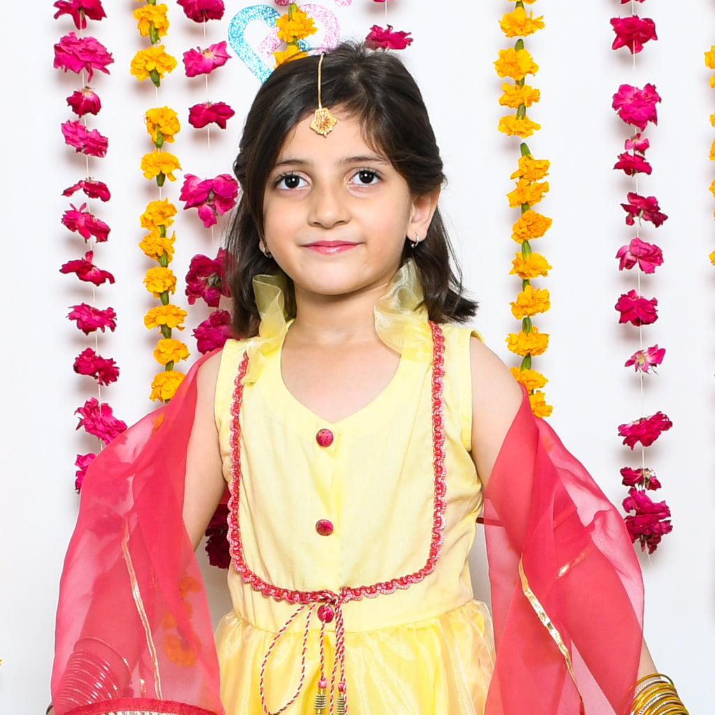 Girls Gharara, Back Tail Shirt & Dupata