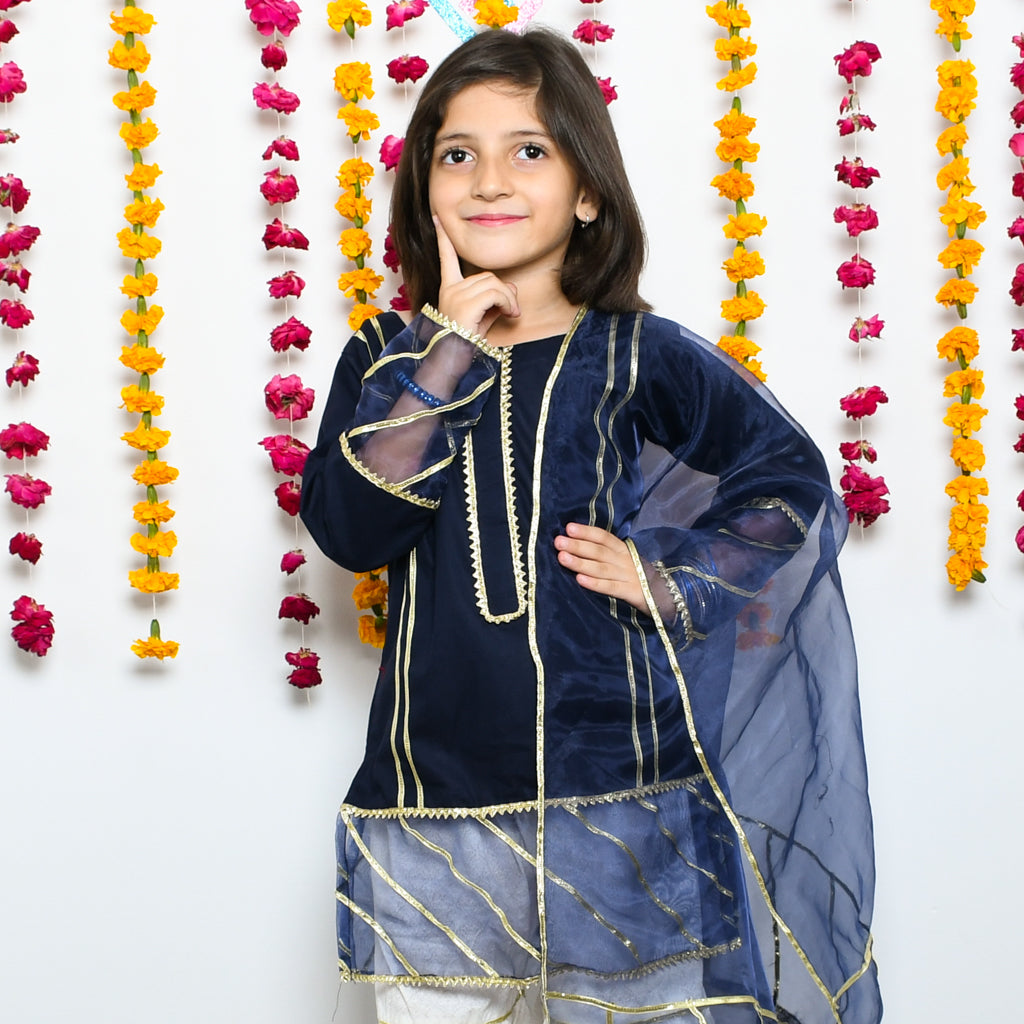 Girls Gharara, Shirt & Dupata Dress