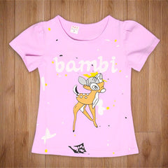 Girl Half Sleeves Superior Quality Cotton 	Bambi T Shirt