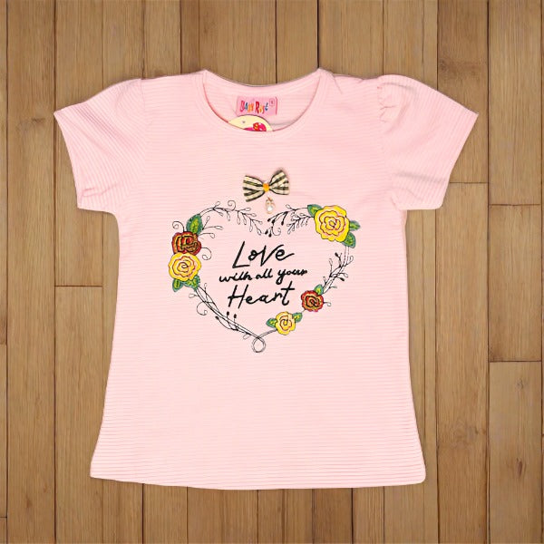 Love with All Your Heart Girl T Shirt