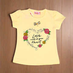 Love with All Your Heart Girl T Shirt