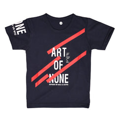 Boys Art of None Round Neck Half Sleeves T Shirt