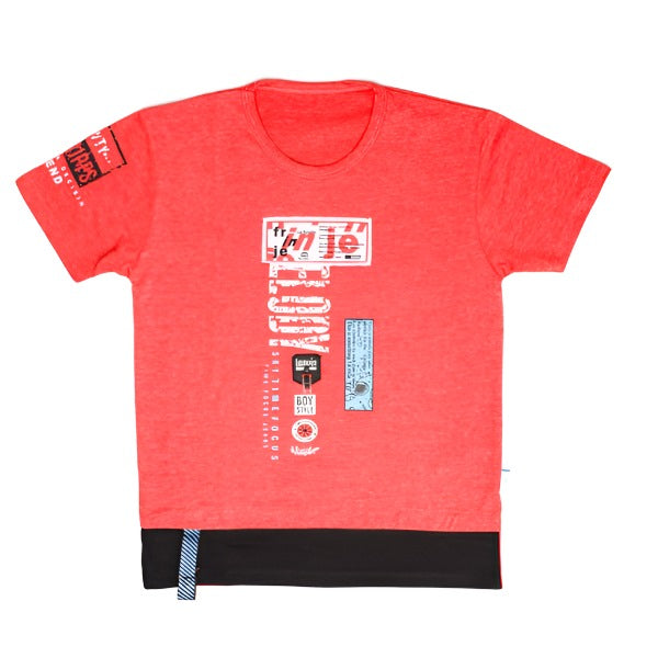 Boys Round Neck Half Sleeves T Shirt