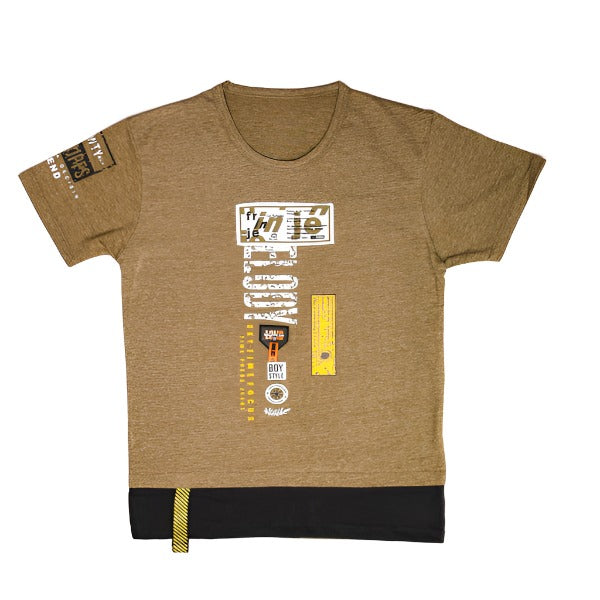 Boys Round Neck Half Sleeves T Shirt