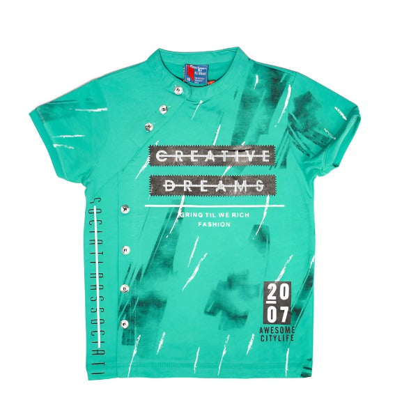 Boys Creative Dreams Round Neck Half Sleeves T Shirt