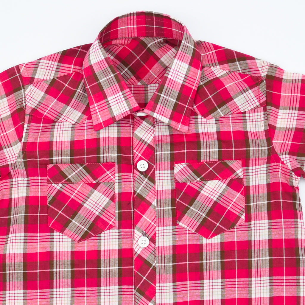 Boys Checkered Cotton Summer Shirt