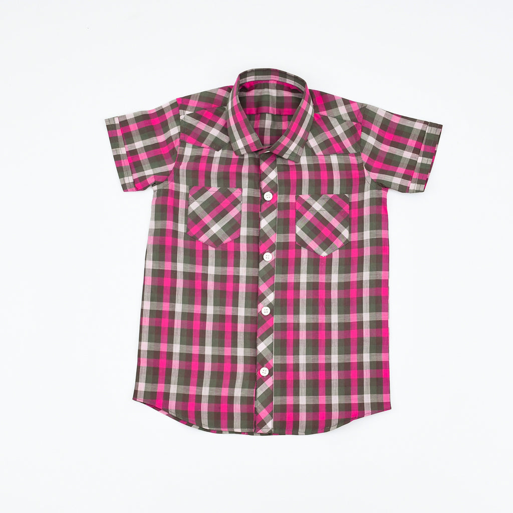 Boys Checkered Cotton Summer Shirt