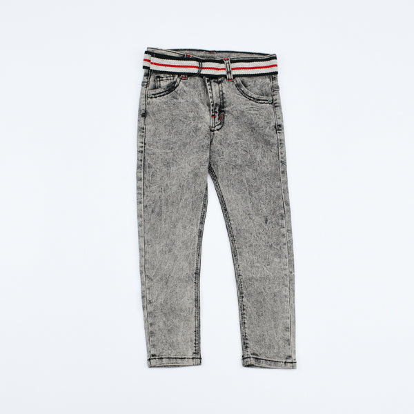 Boys Belted Denim Pants