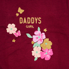 Daddy's Girl Glittered Pattern Girls Sweatshirt