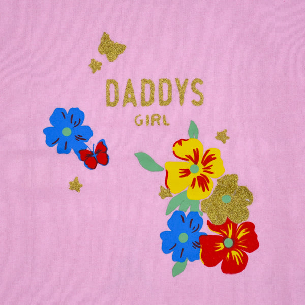 Daddy's Girl Glittered Pattern Girls Sweatshirt