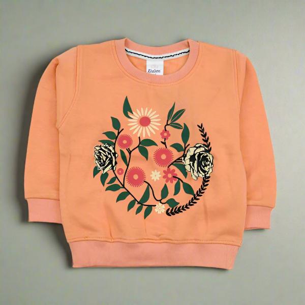 Floral Crown Ring Girls Sweatshirt