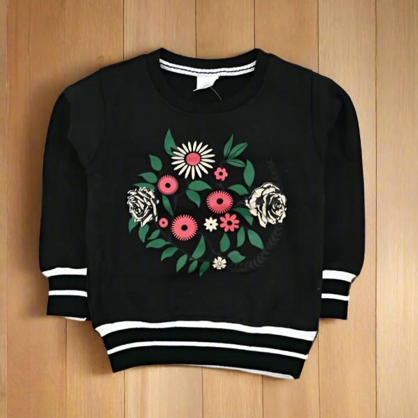 Floral Crown Ring Girls Sweatshirt