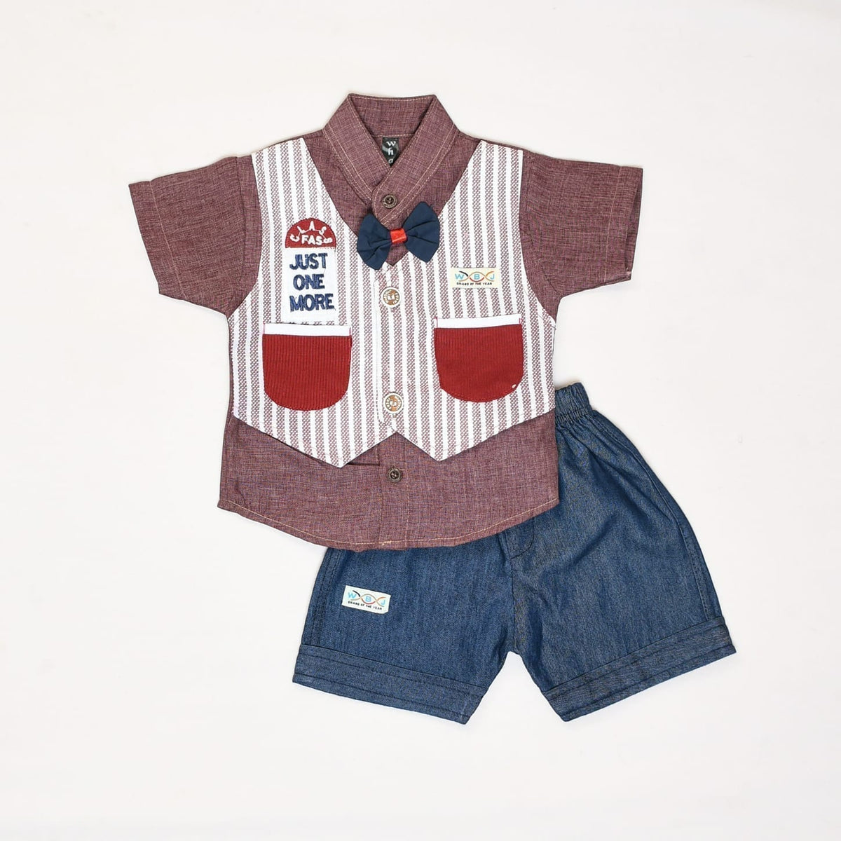 Boys T-Shirt Waistcoat & Shorts Set