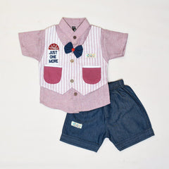 Boys T-Shirt Waistcoat & Shorts Set