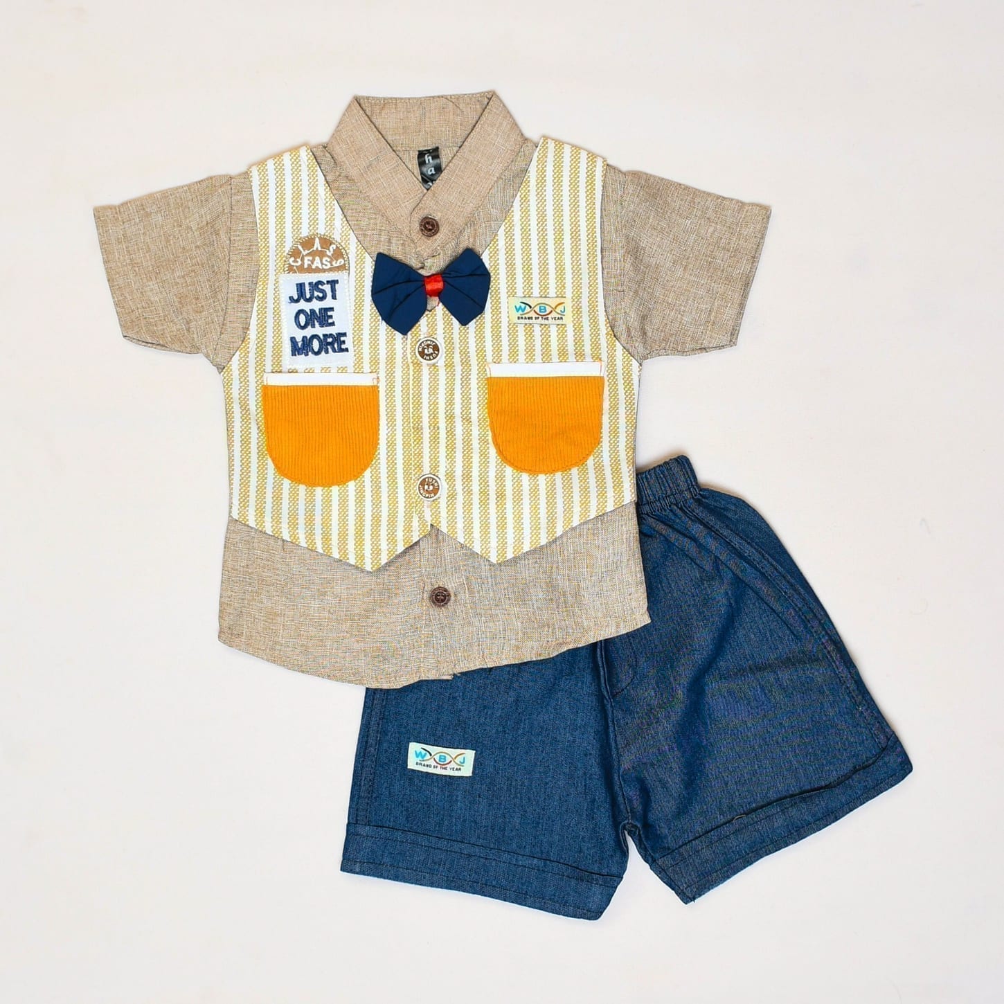 Boys T-Shirt Waistcoat & Shorts Set