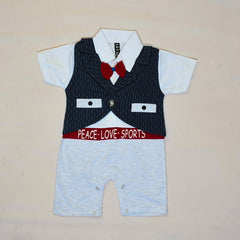 Baby Boy Waistcoat Bow Tie Romper