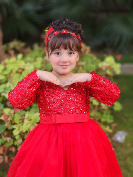 Shimmer & Shine Princess Gown – Girls' Party Dress with Sequin Bodice  for Birthdays, Parties, Weddings & More (Ages 1–12 Years)