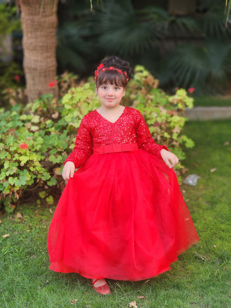 Shimmer & Shine Princess Gown – Girls' Party Dress with Sequin Bodice  for Birthdays, Parties, Weddings & More (Ages 1–12 Years)