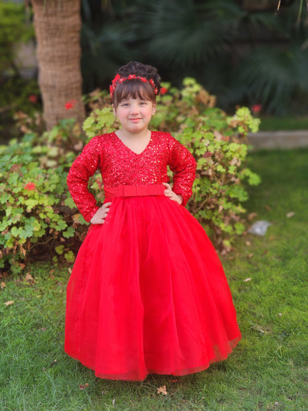 Shimmer & Shine Princess Gown – Girls' Party Dress with Sequin Bodice  for Birthdays, Parties, Weddings & More (Ages 1–12 Years)
