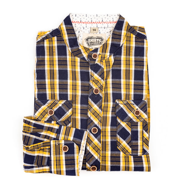 Boys Premium Quality Yellow and Black Check Shirt