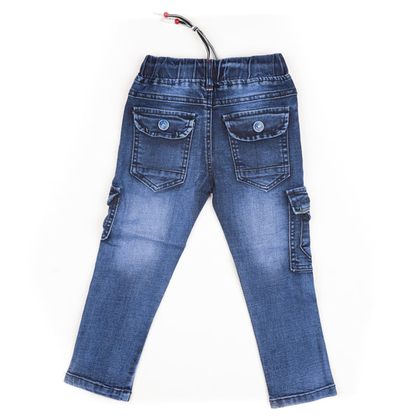 C & T Blue Denim Pants with Drawstring