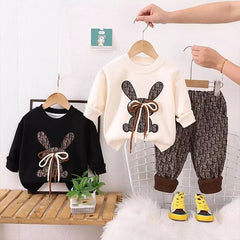 Little Cute Bunny Superior Quality 2 Piece Girl Winter Dress